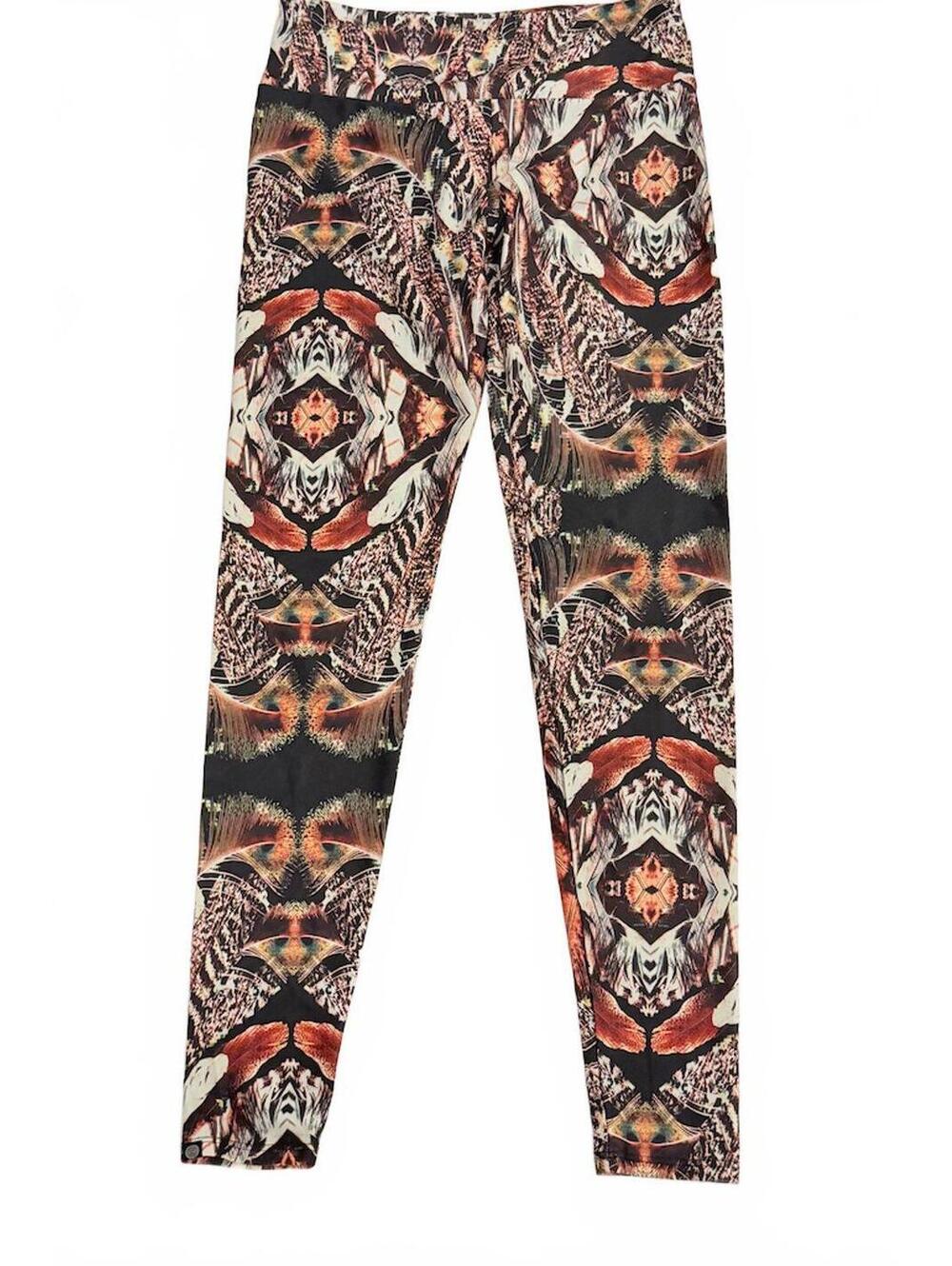 Onzie Women's Capri Pant Jamaica Kaleidoscope Feather Print Yoga Leggings XS